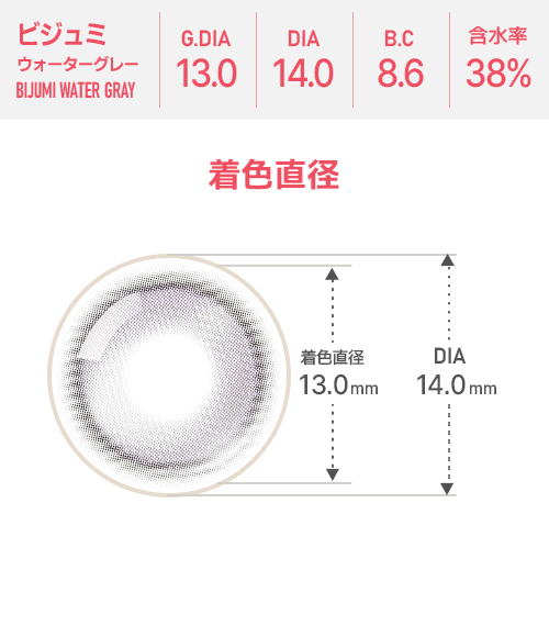 【期間選択/乱視用】 トーリックミー・ビジュミ ウォーター グレー4