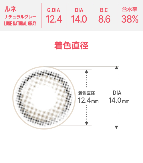 【期間選択/乱視用】 トーリックミー・ルーン ナチュラル グレー4